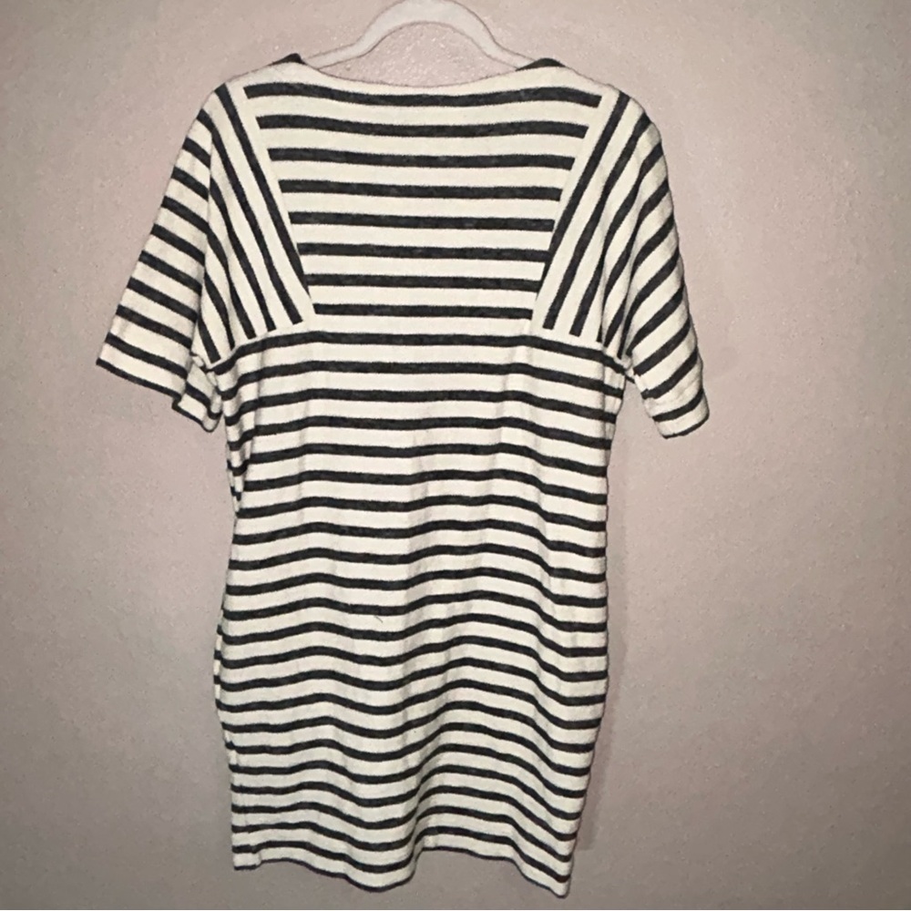 Banana Republic Blue & White terry Striped midi dress coastal nautical - Picture 2 of 4